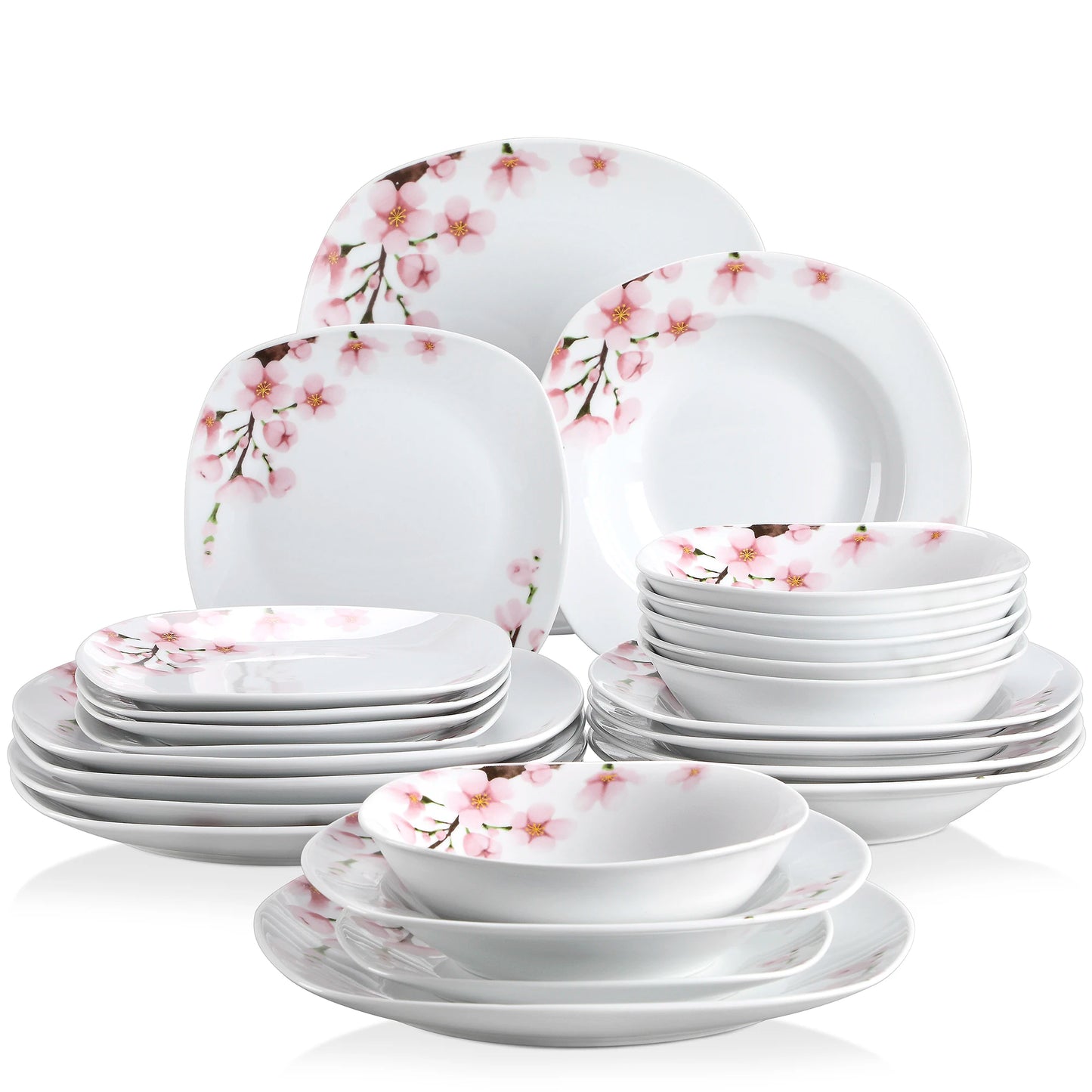 8-Piece Porcelain Ceramic Tableware