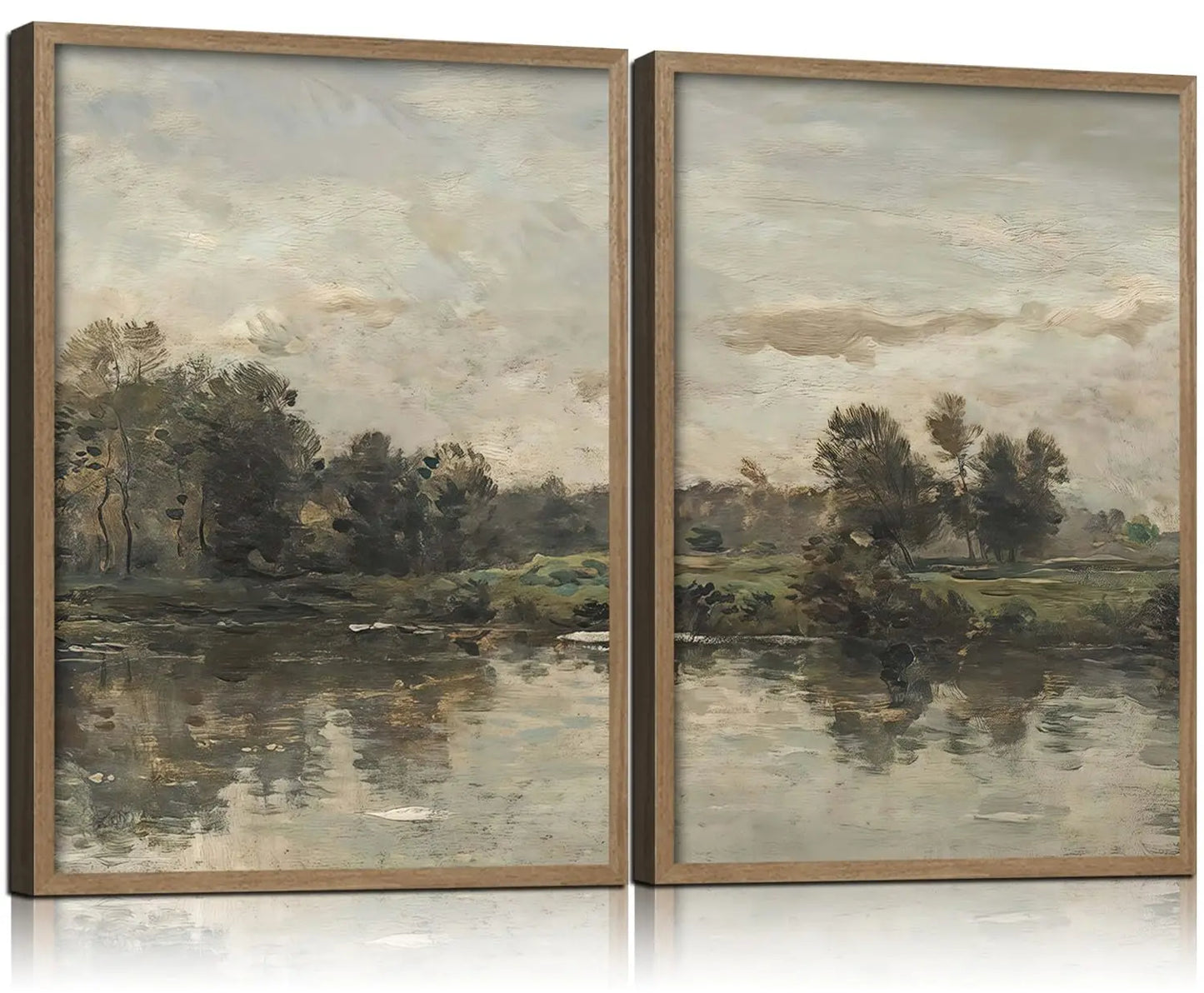 2Pcs Framed Canvas Wall Art