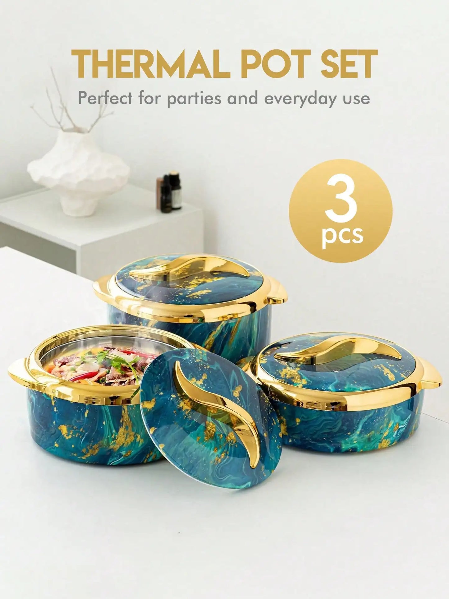 3pcs Golden Touch Food Warmer