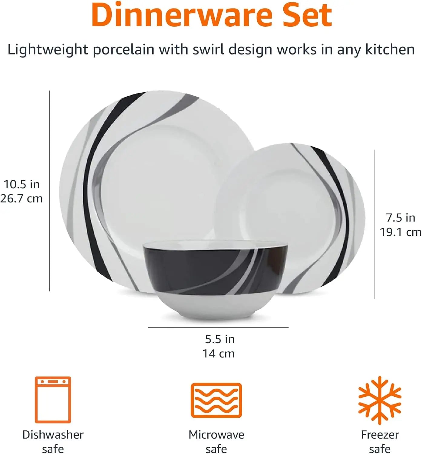 18-Piece Dinnerware Set for 6