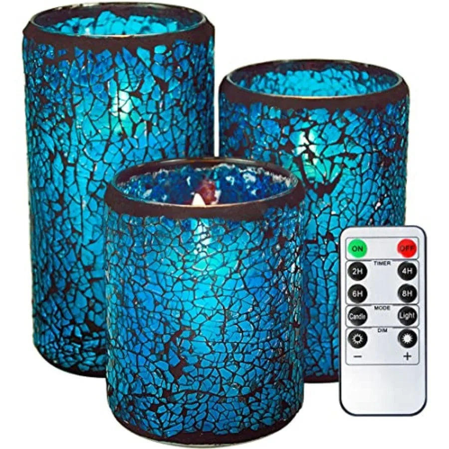 LED Mosaic Flameless Candle