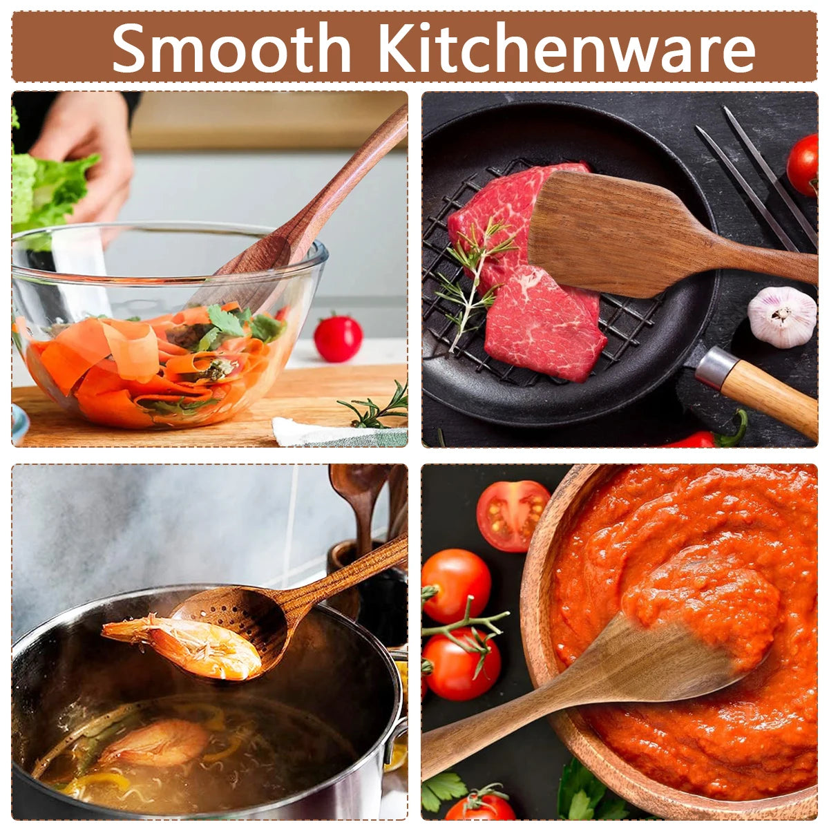 5PCS Wooden Utensils Kit