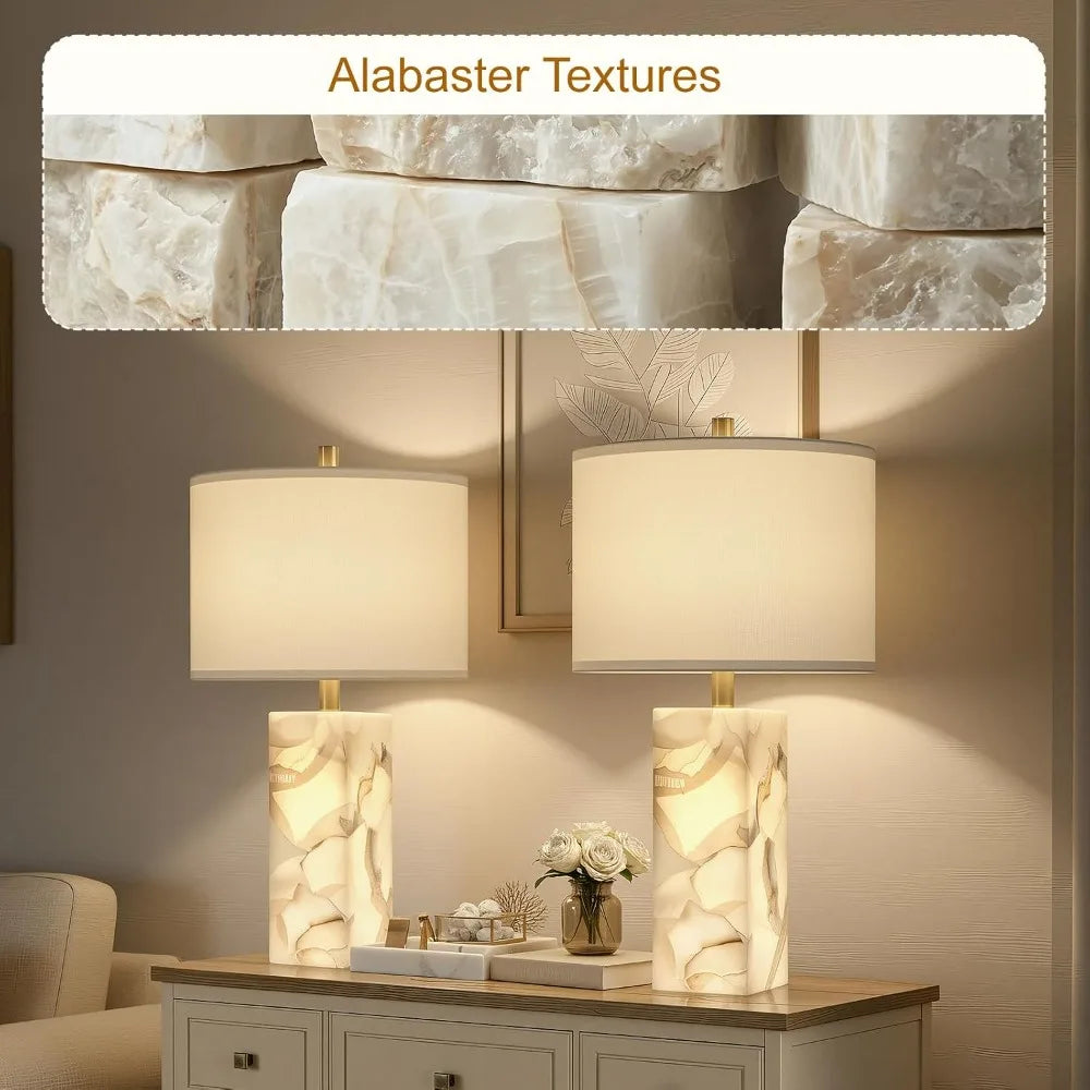Alabaster Table Lamp Set of 2