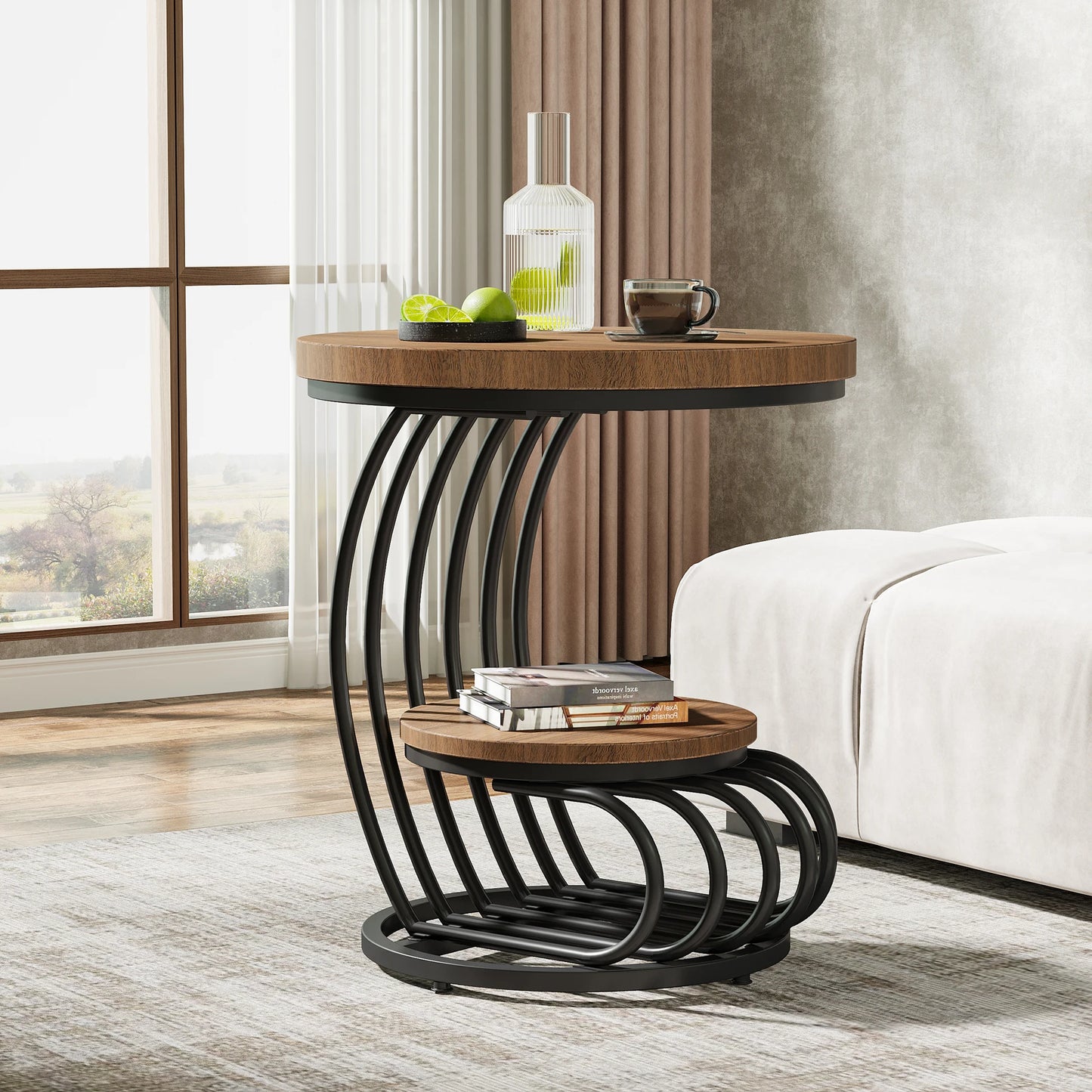 2 Tier Round End Tables