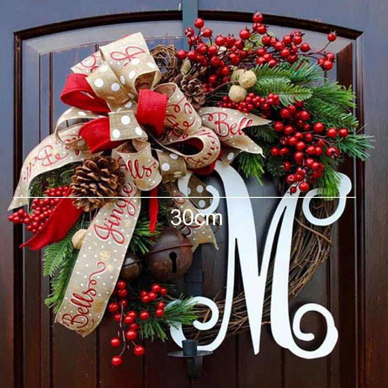 Christmas Letter Wreath