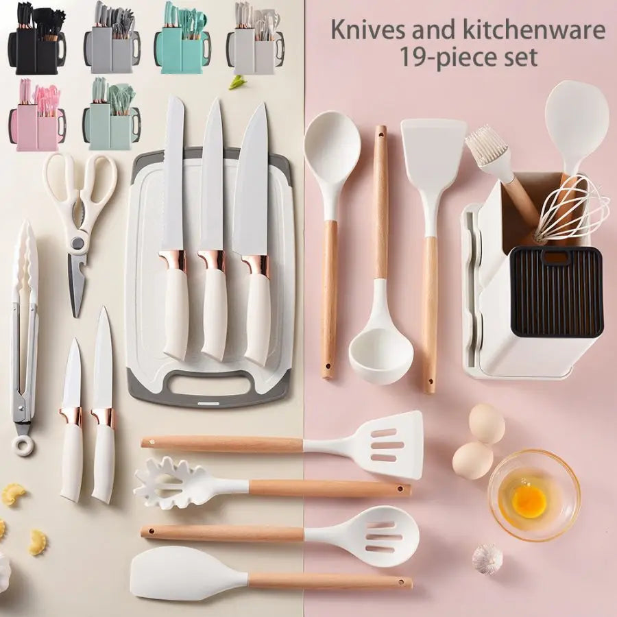 19pcs Silicone Brodark Kitchenware Set