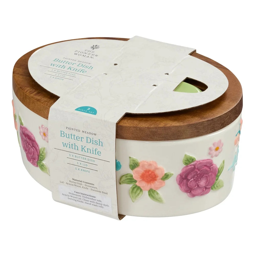 Painted Meadow Butter Dish Set