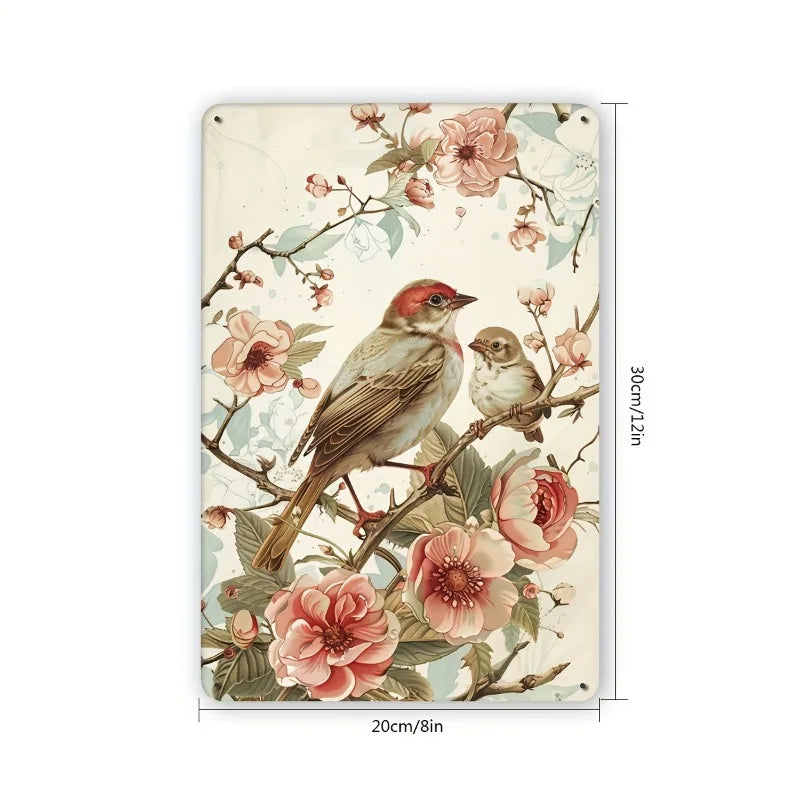 Vintage Bird Themed Iron Metal Logo