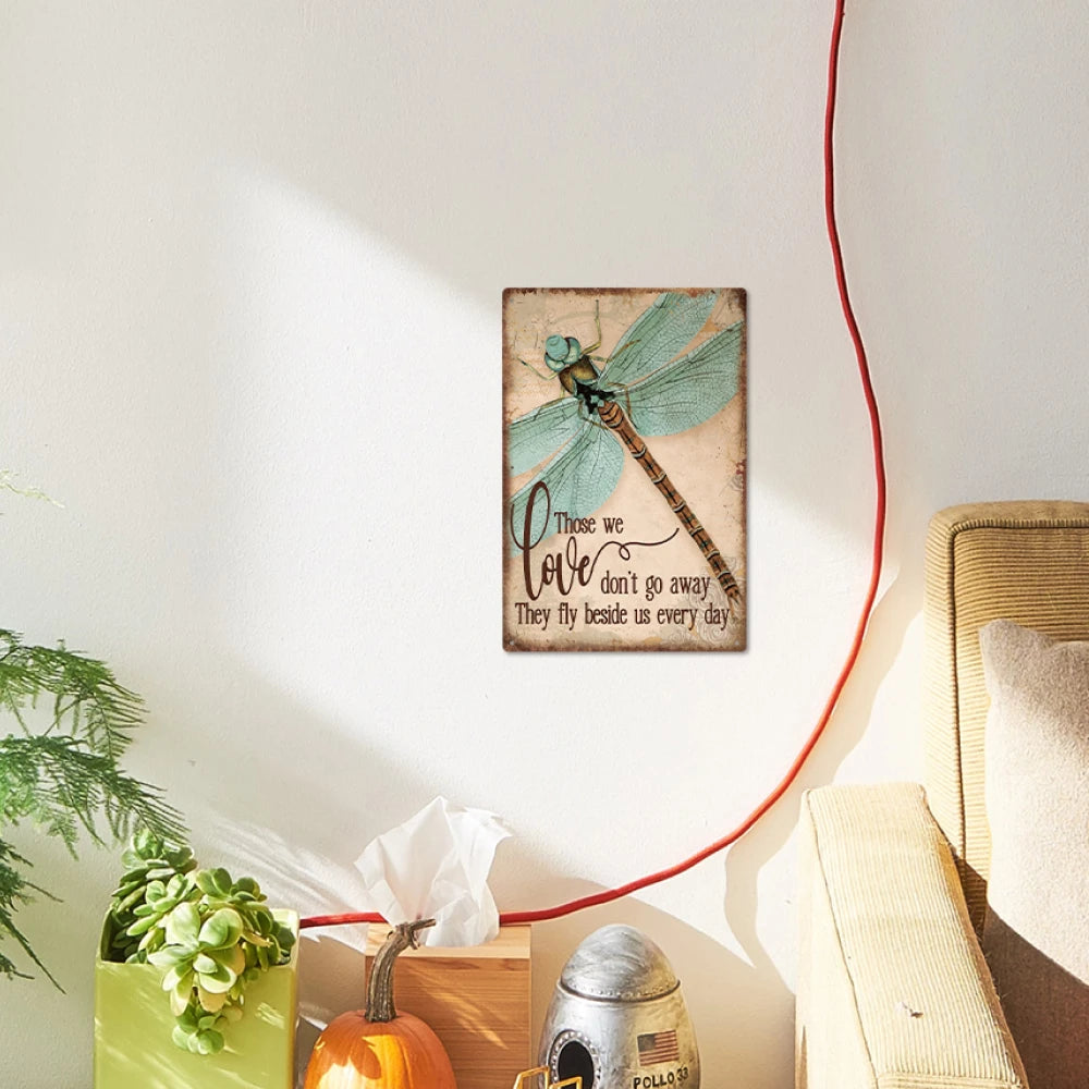 Dragonfly Metal Sign