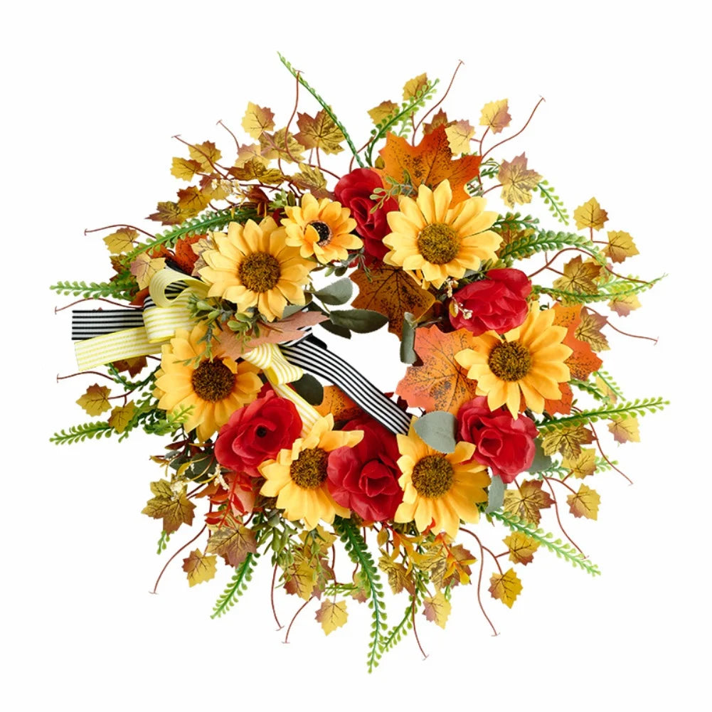 Sunflower Artificial Fall Wreath