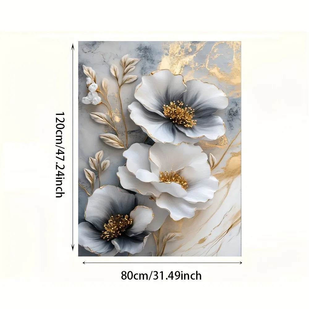 Modern Luxury Floral Canvas Mural