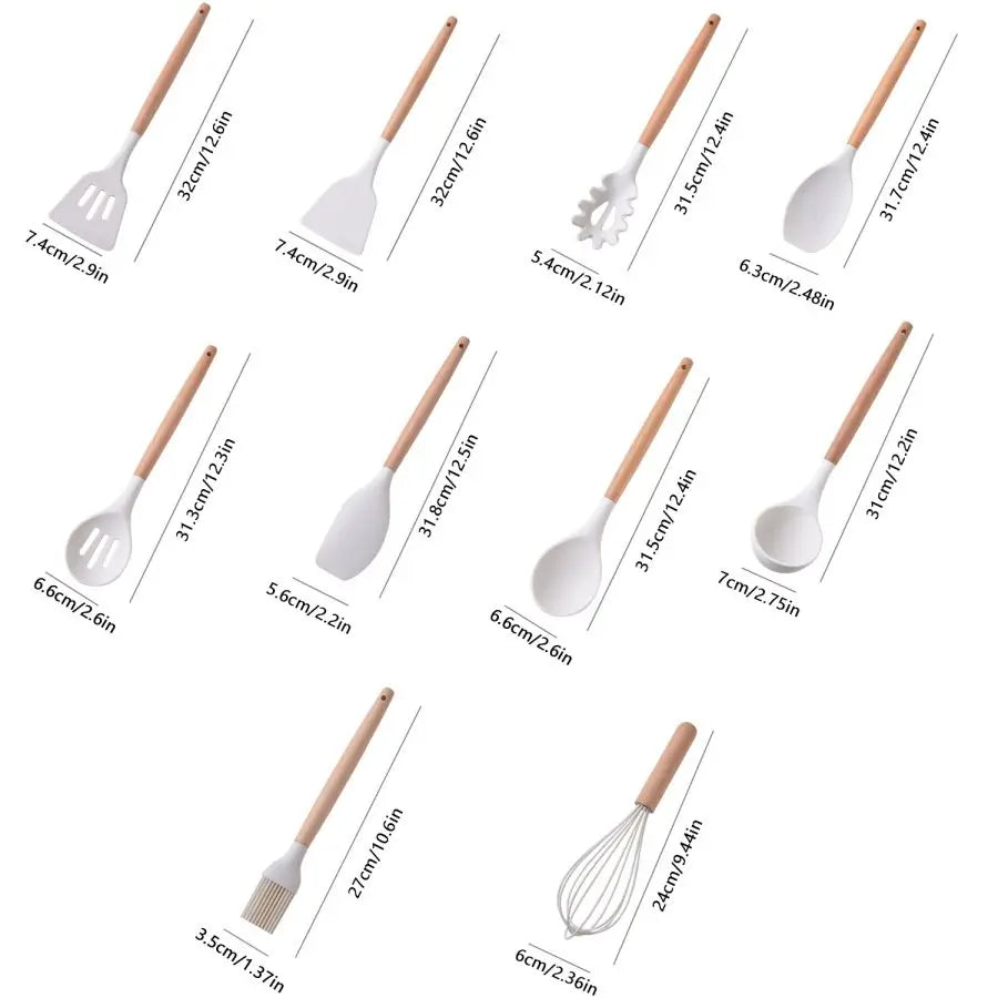 19pcs Silicone Brodark Kitchenware Set
