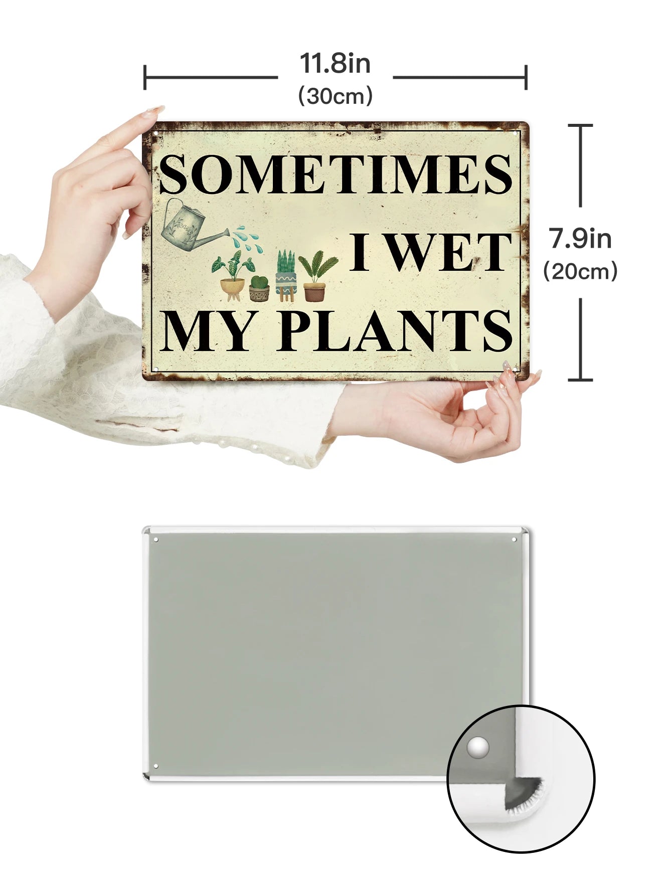 Putuo Rustic Metal Garden Sign