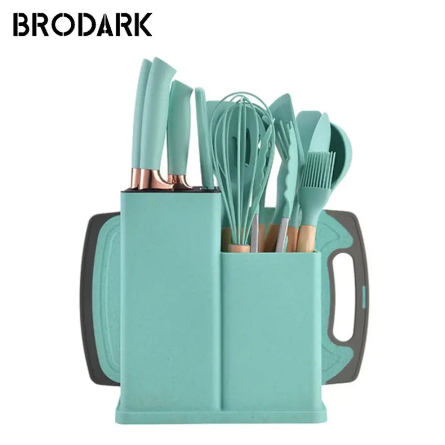 19pcs Silicone Brodark Kitchenware Set