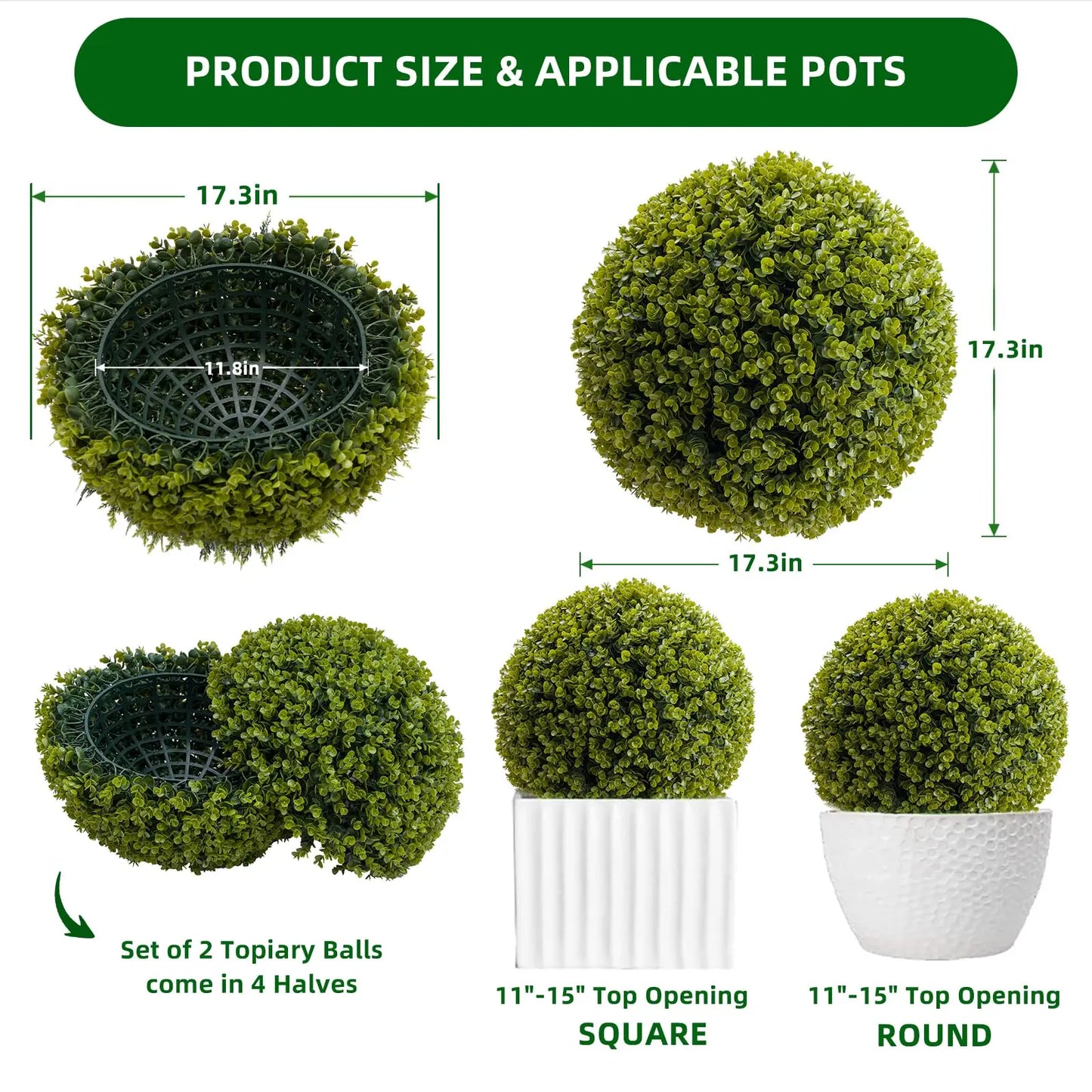 New Artificial Topiary Balls