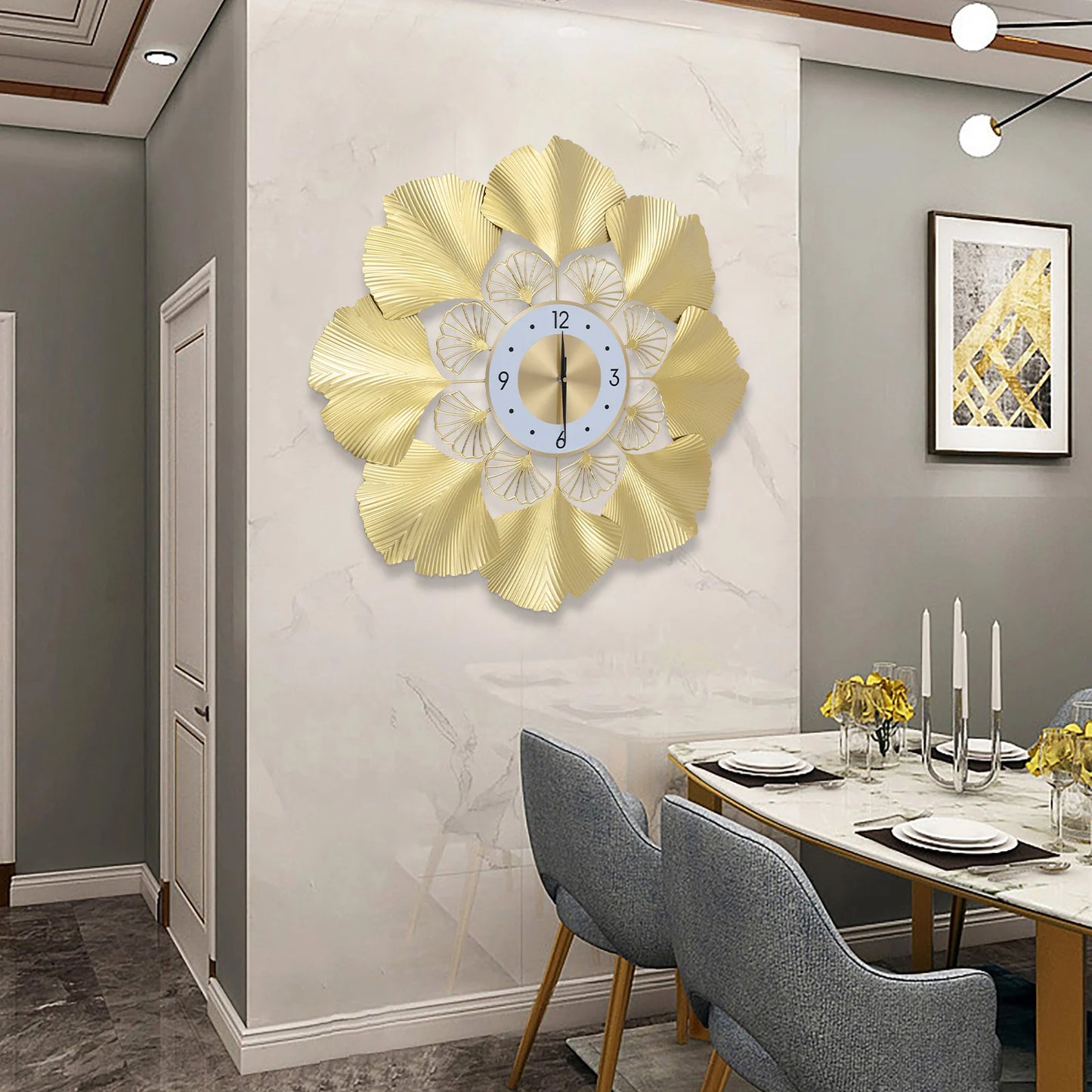 Ginkgo Biloba Wall Clock