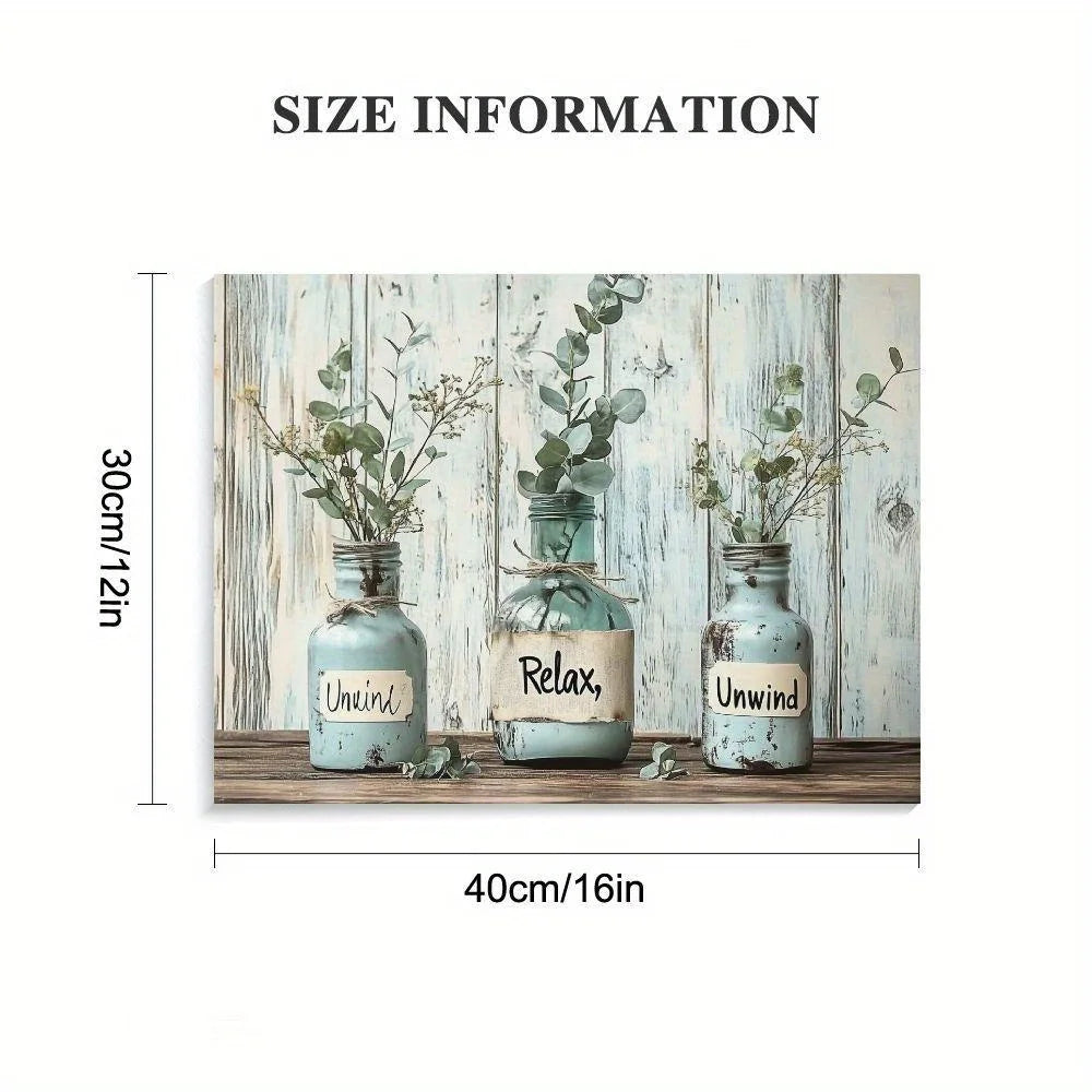 1PC Green Butterfly Vase Canvas