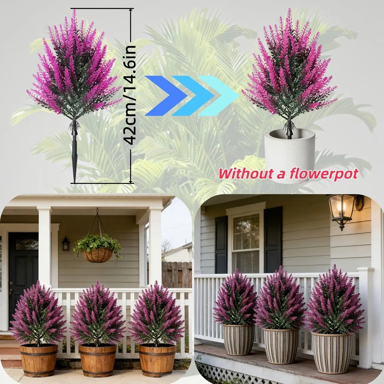 Artificial Lavender Topiary Tree