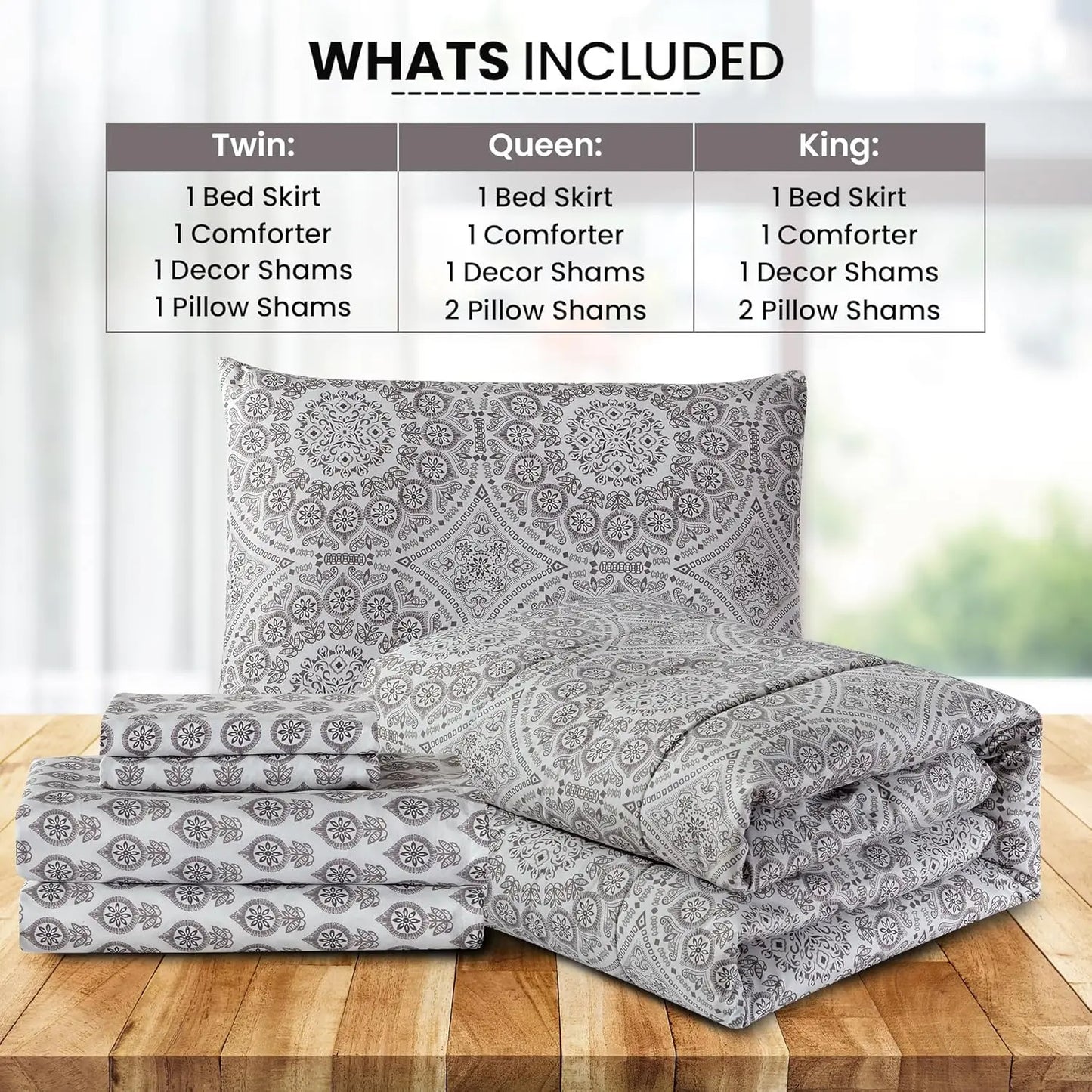 Reversible 5pc Comforter Set