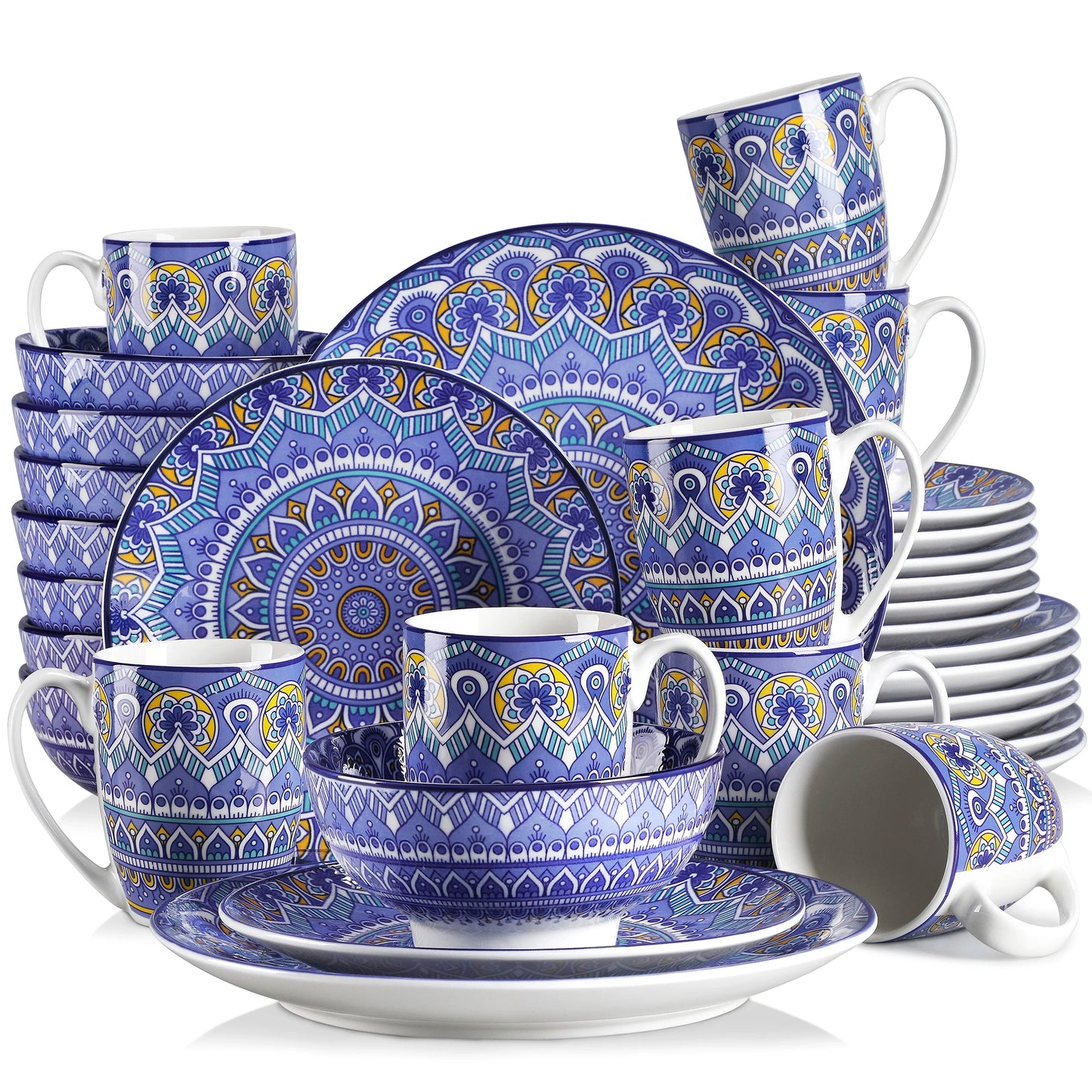 Bohemian Mandala Ceremic Dinnerware Set