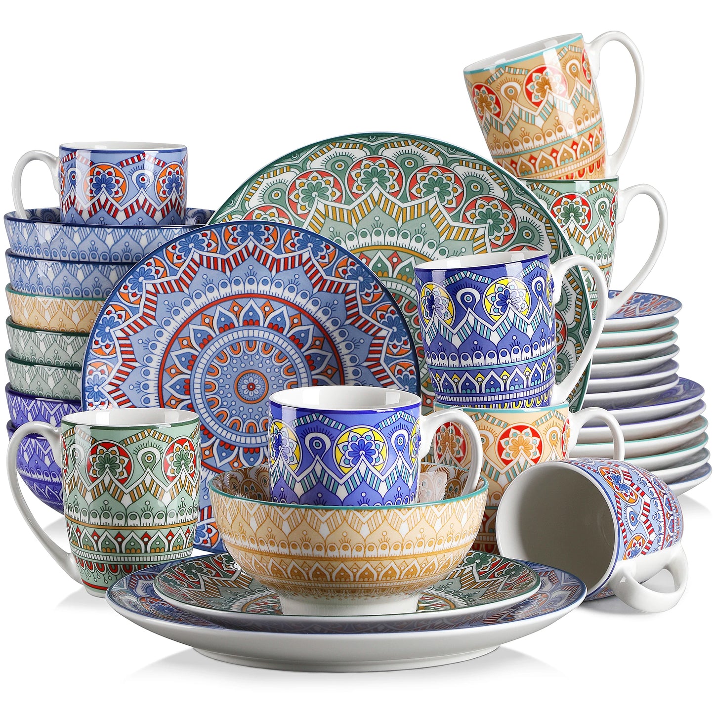 Bohemian Mandala Ceremic Dinnerware Set