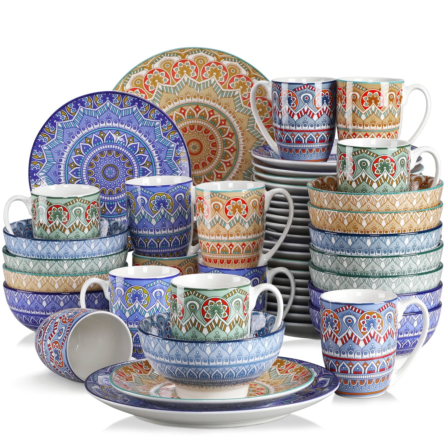 Bohemian Mandala Ceremic Dinnerware Set