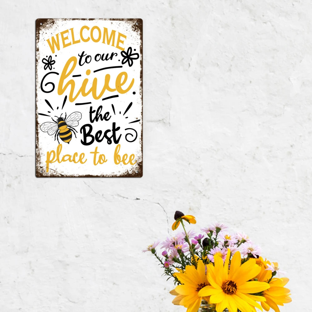 Putuo Decor Welcome Metal Sign