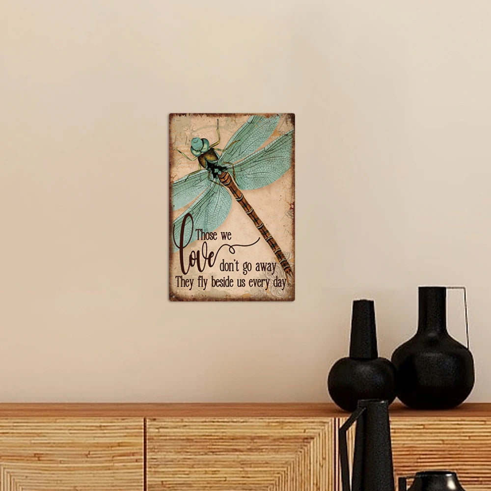 Dragonfly Metal Sign