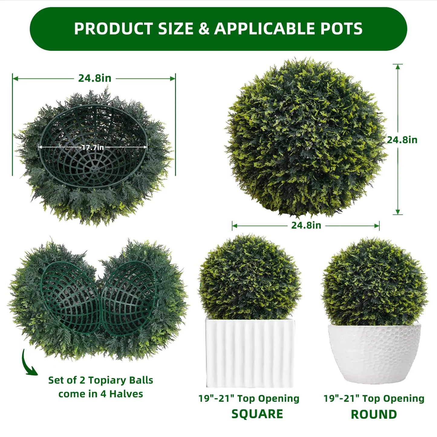 New Artificial Topiary Balls