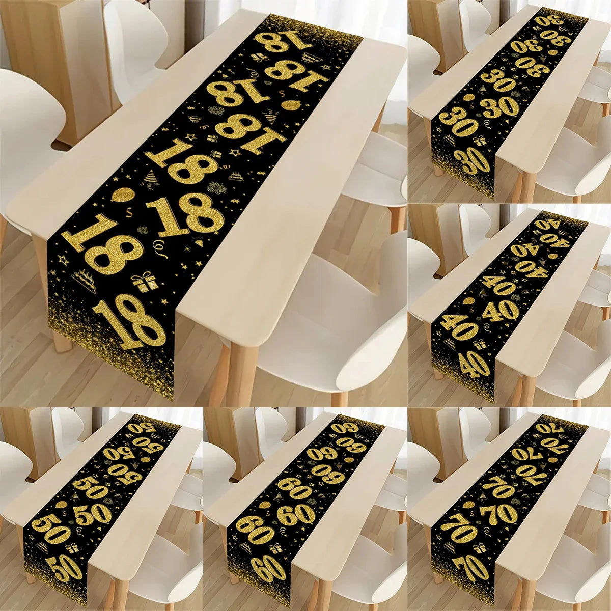 Black Gold Table Runner
