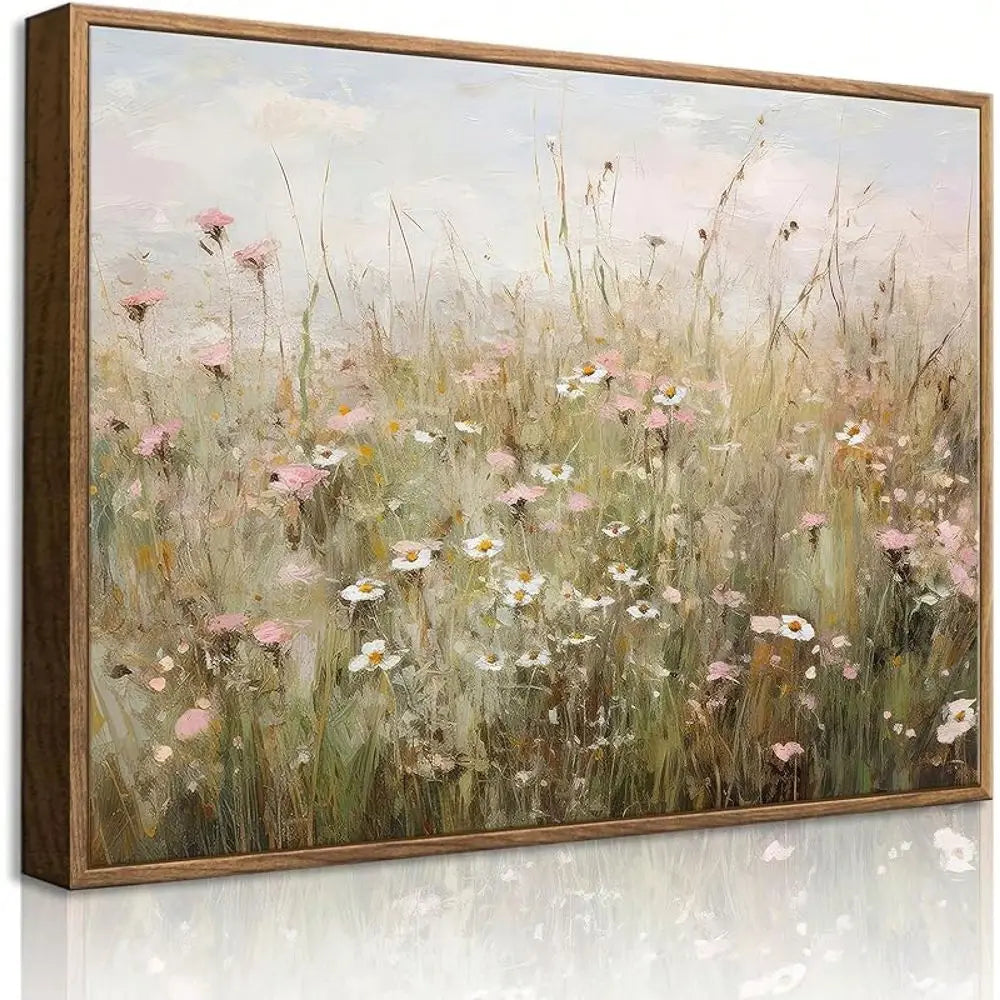 Framed Vintage Wildflower Wall Art