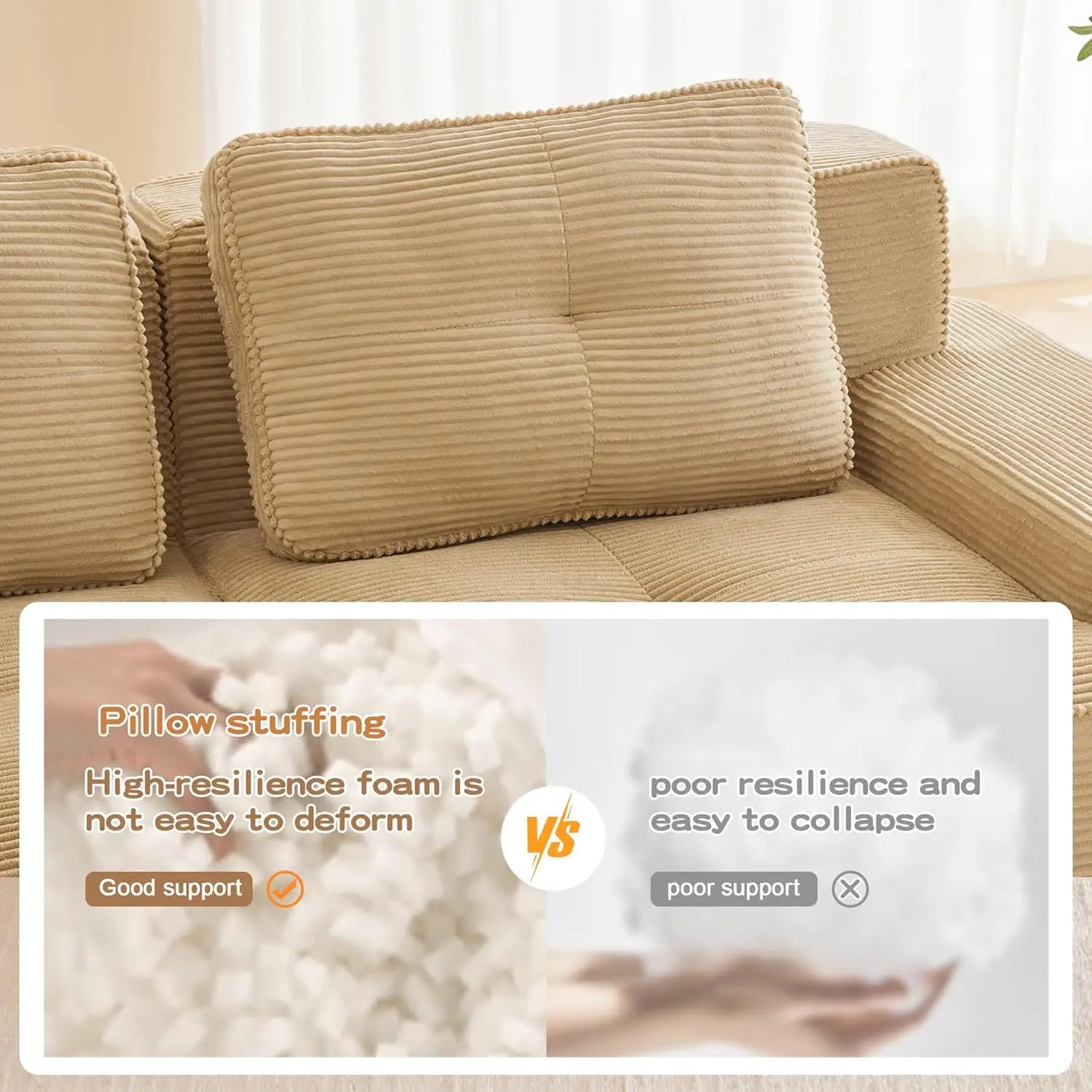 Boneless Couch with Pillow
