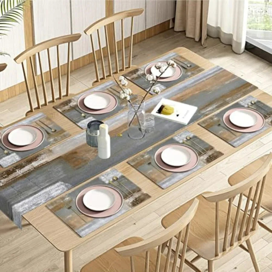Blue Orange Table Runner Placemats