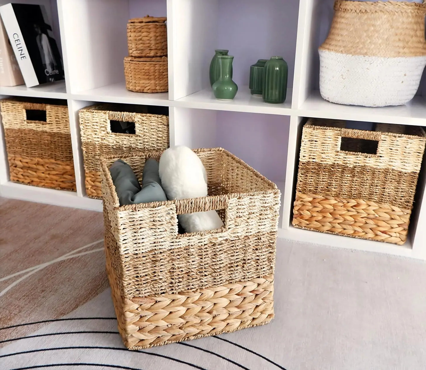 Wicker Storage Cubes Set of 4