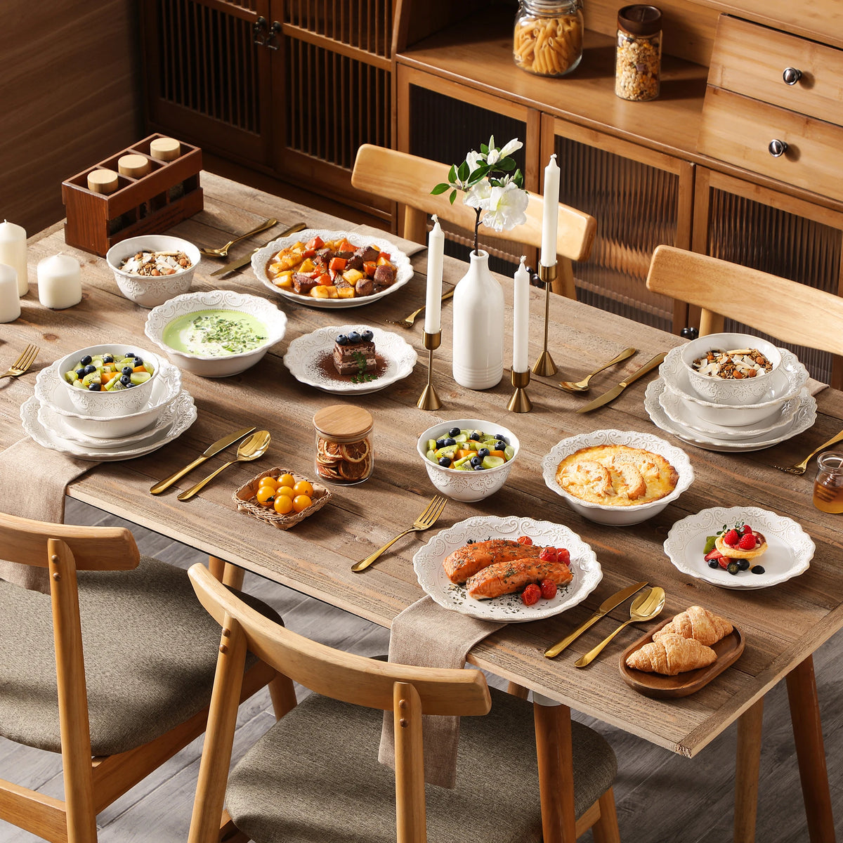 MALACASA 16 or 32 Piece Dinner Sets