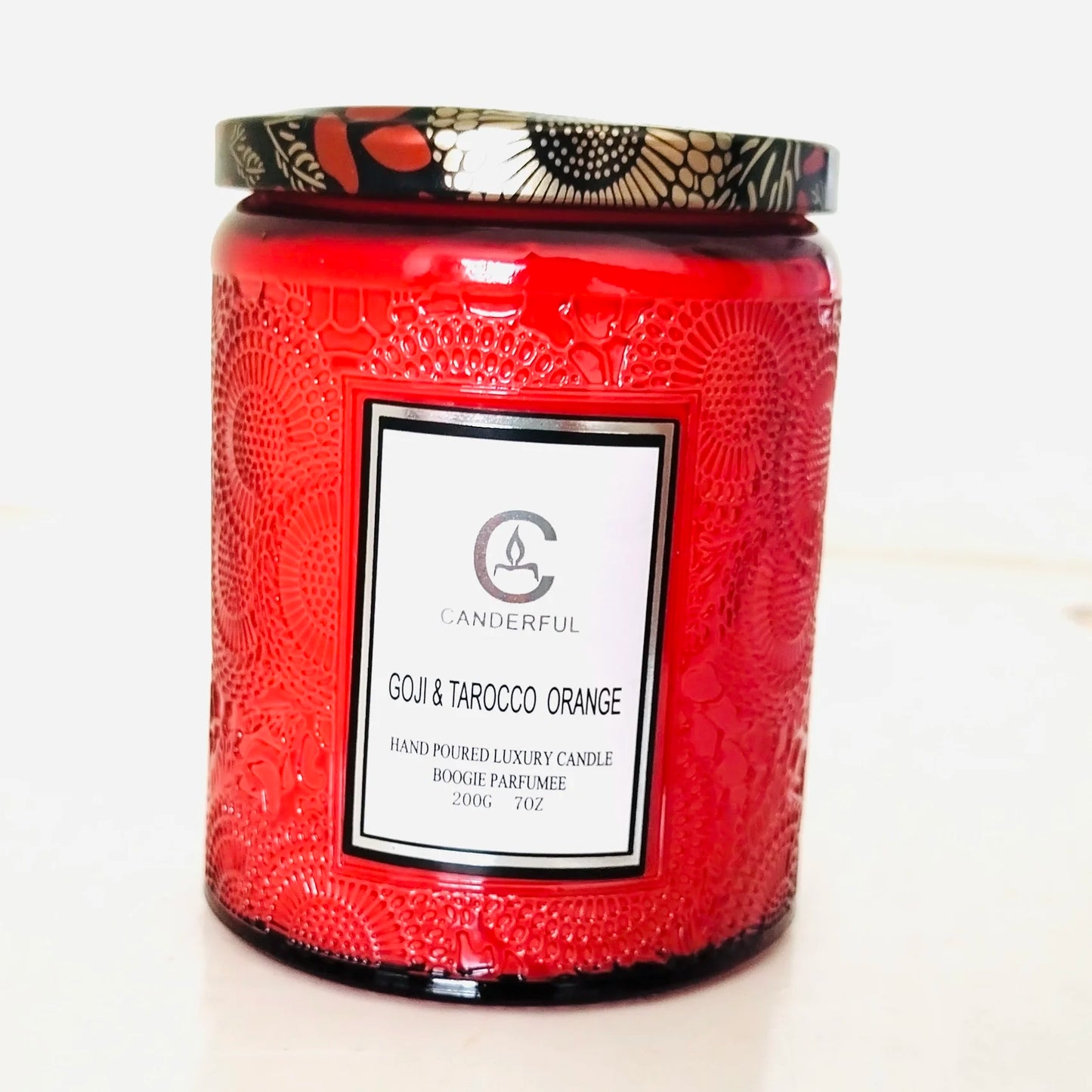 Embossed Glass Scented Candles