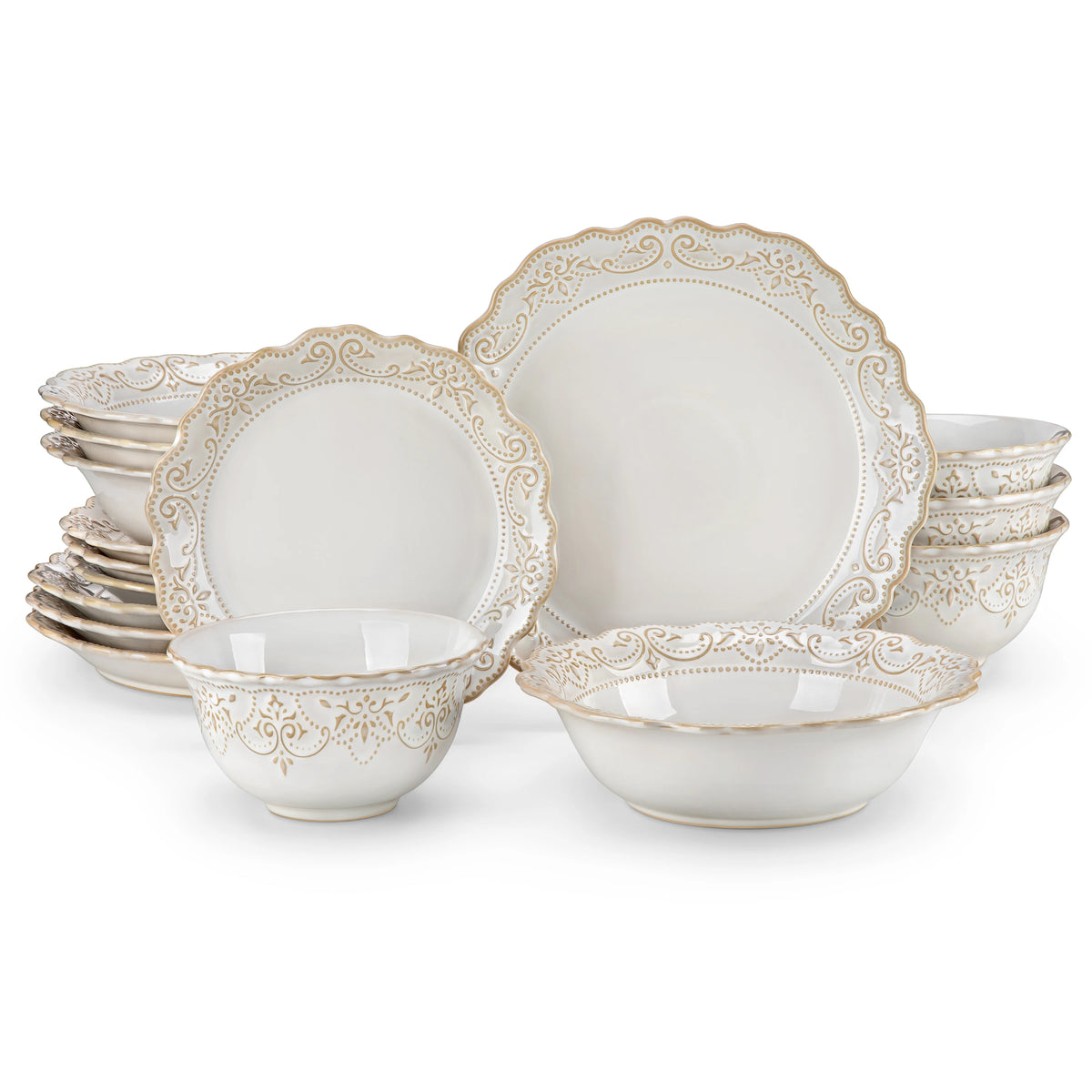 MALACASA 16 or 32 Piece Dinner Sets