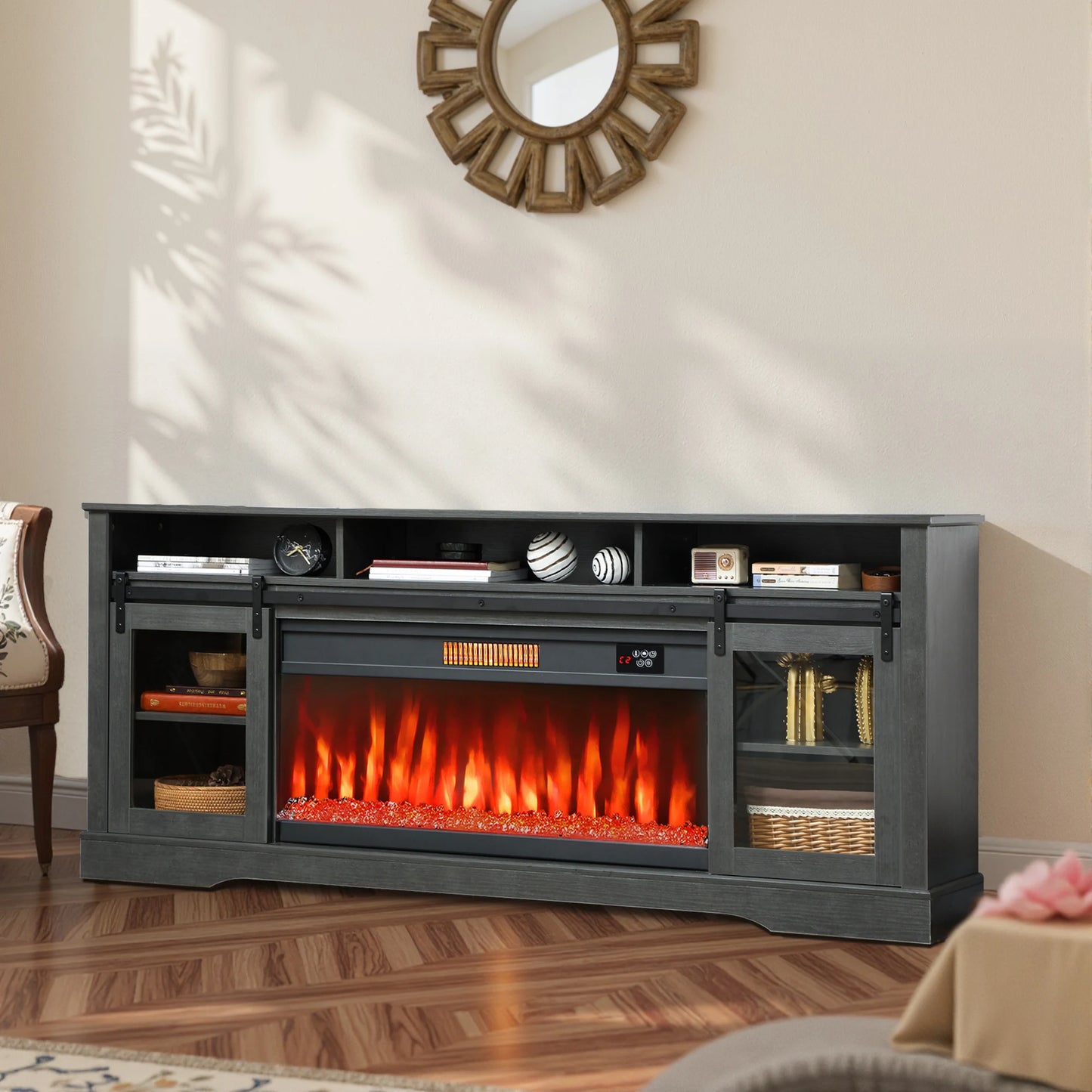 HOMCOM Fireplace TV Stand