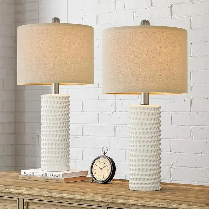 Modern Accent Ceramic Table Lamp Set of 2