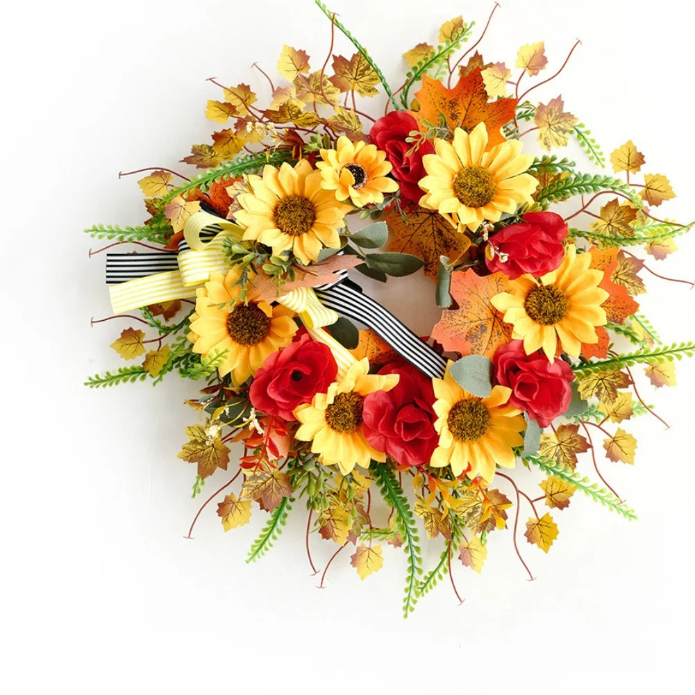 Sunflower Artificial Fall Wreath