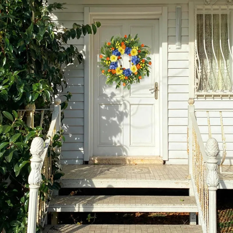 Daisy Spring Wreath with Hydrangea