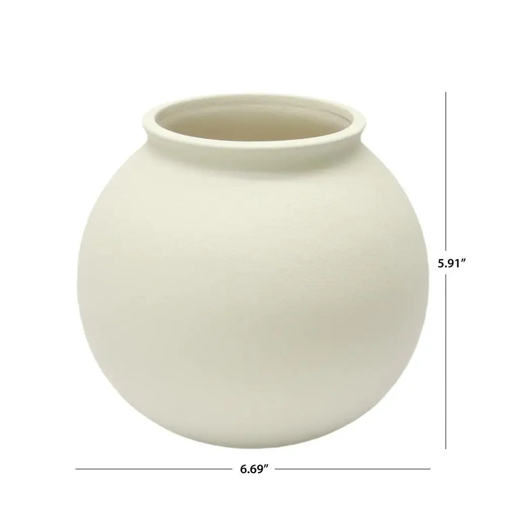 Matte Ceramic Round Vase