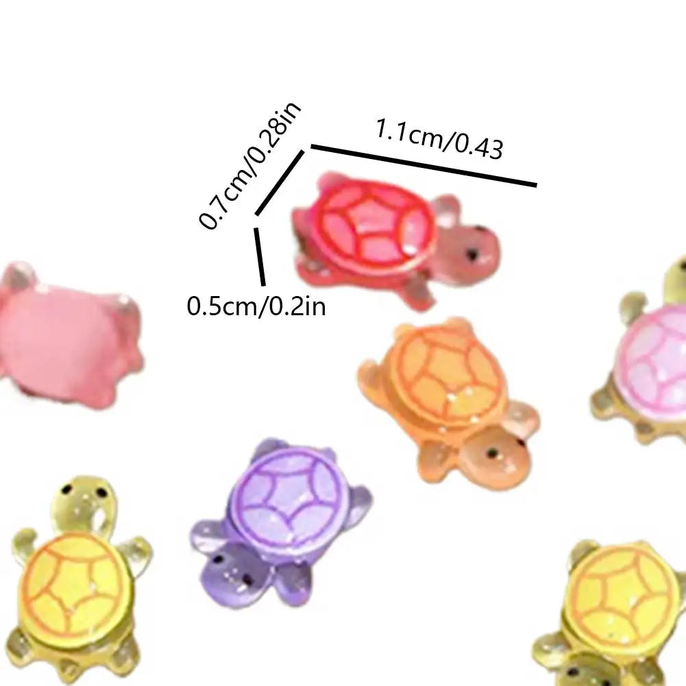 100Pcs Mini Resin Turtles