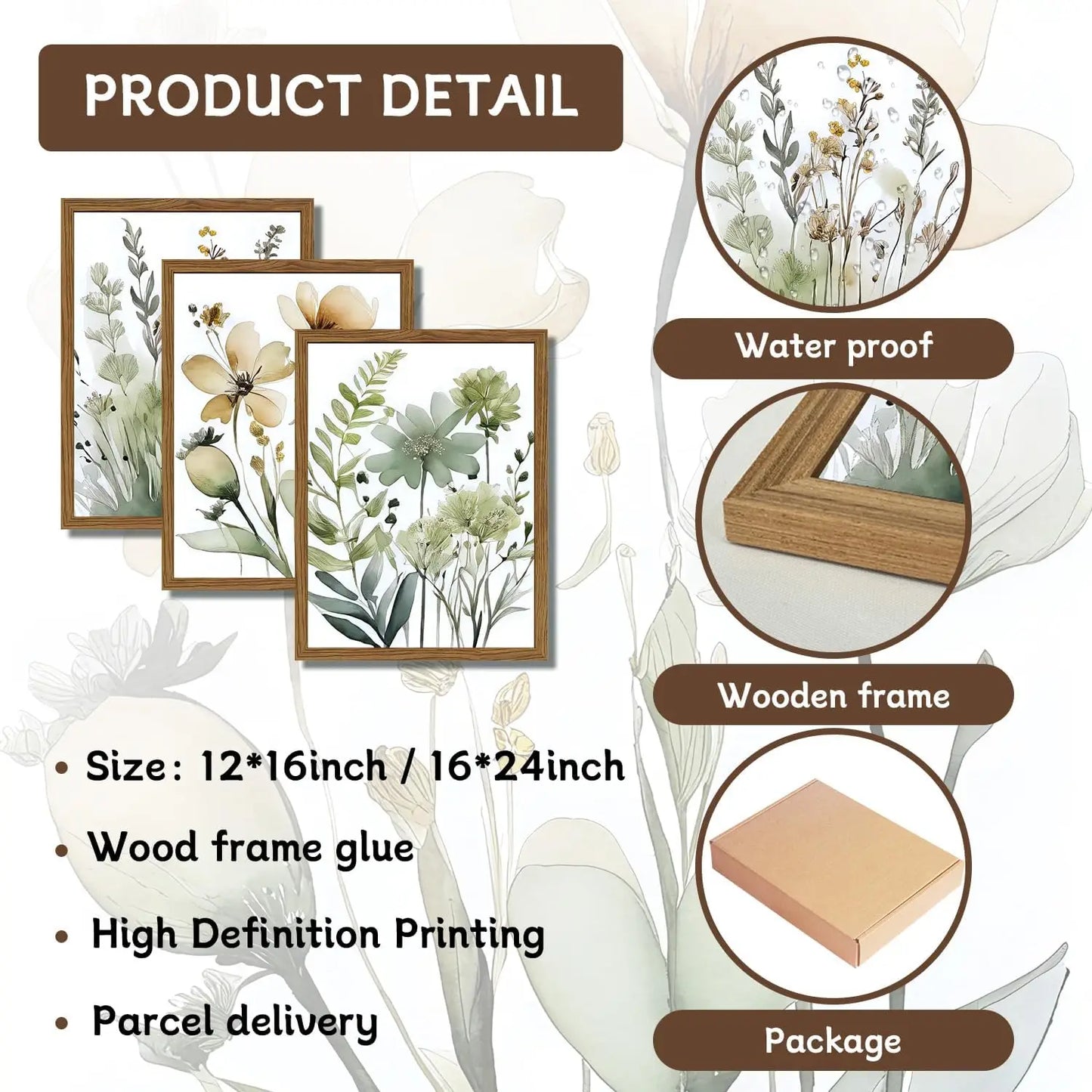 Botanical Wall Art Set of 3