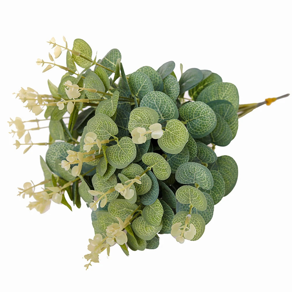 20PCS Silk Eucalyptus Fake Plants