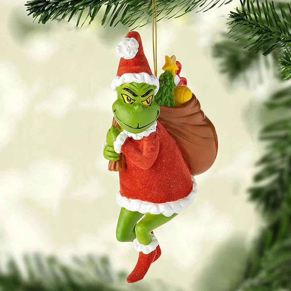 18Pcs Acrylic Christmas Tree Grinch Ornaments