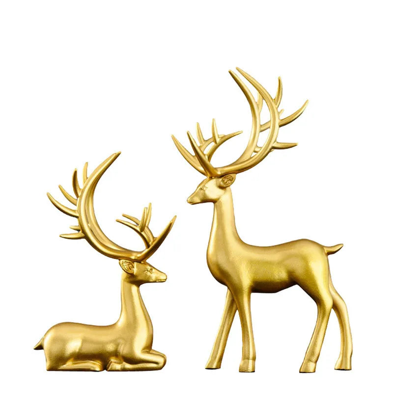 Handcrafted Wooden Deer Figurine