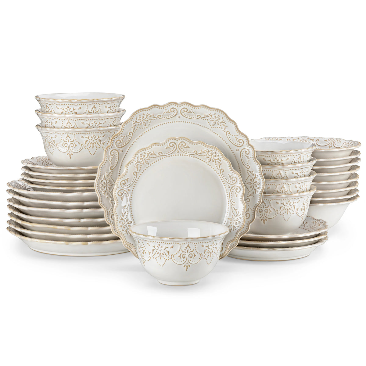 MALACASA 16 or 32 Piece Dinner Sets