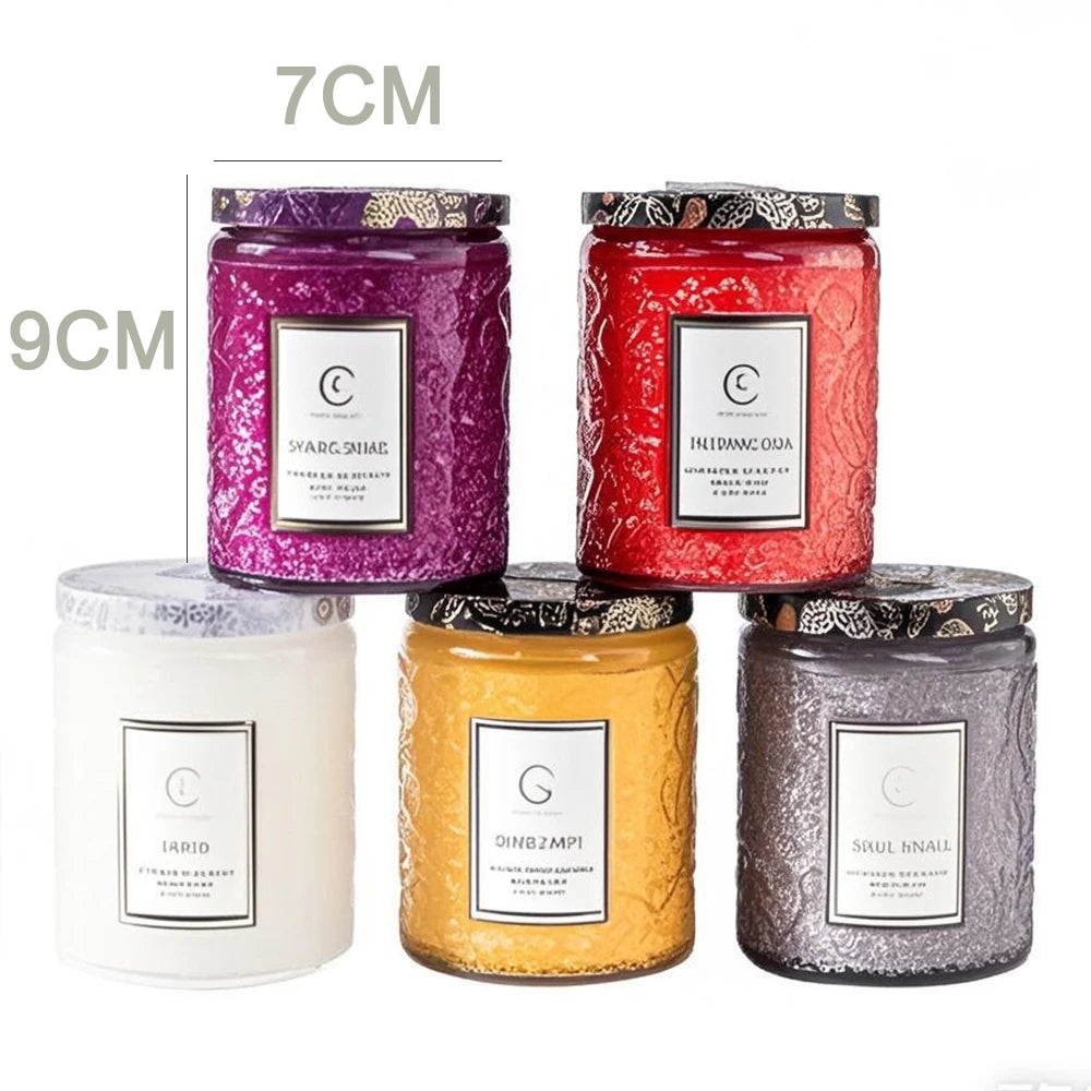 Embossed Glass Scented Candles