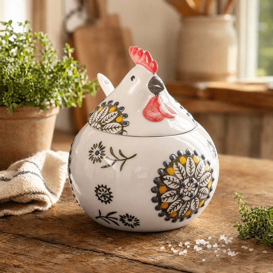13oz Farmhouse Chicken Salt Jar